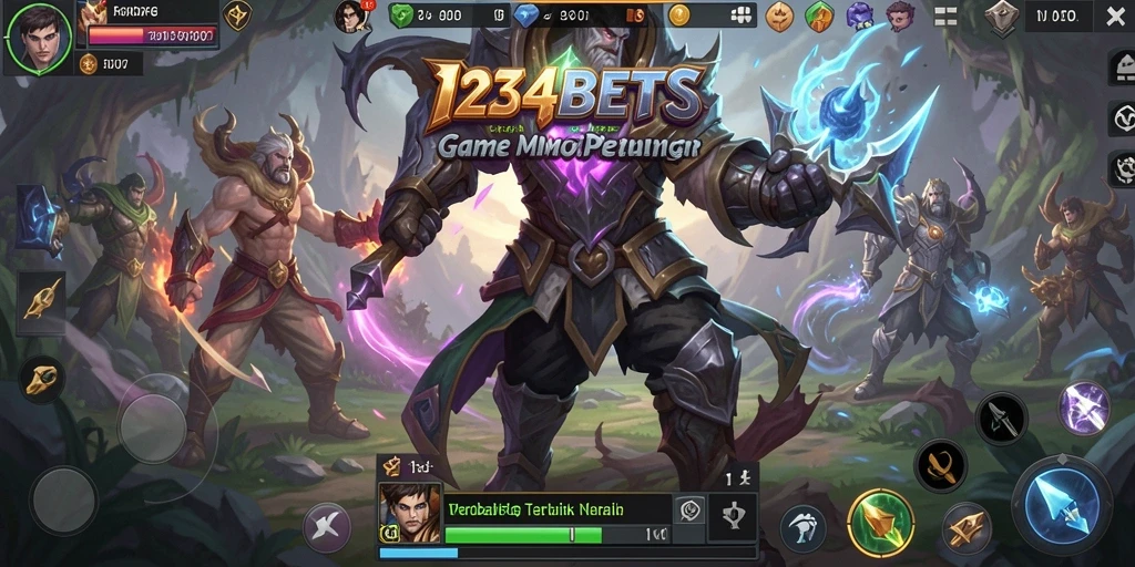 Screenshot gameplay 1234BETS menampilkan pertarungan epik di dunia MMORPG.
