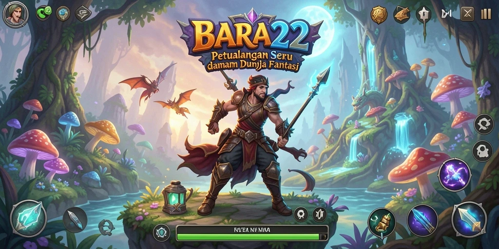 Tampilan gameplay seru di dalam dunia petualangan BARA22.