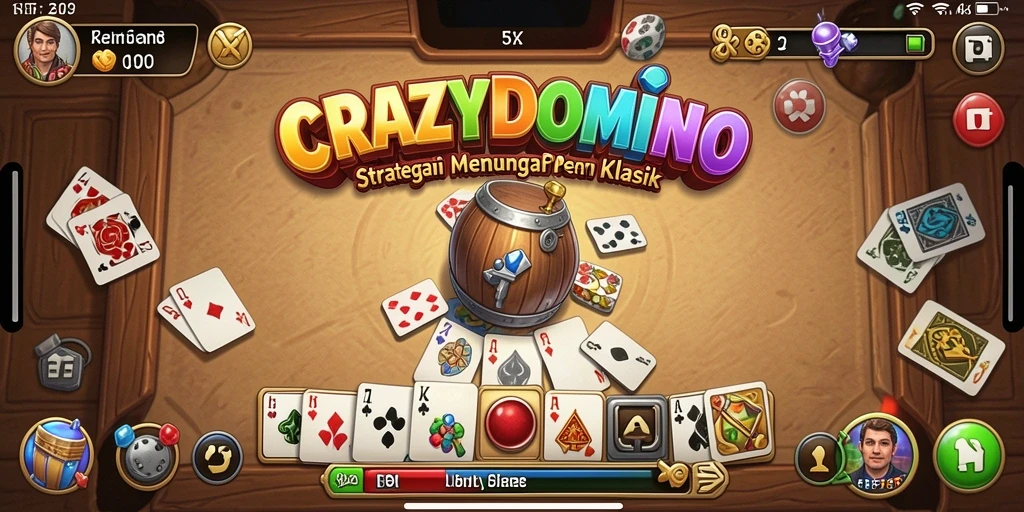 Tangkapan layar dari gameplay menantang di CRAZYDOMINO.