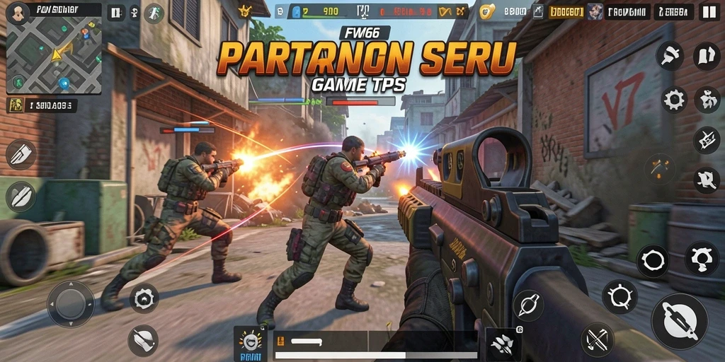 Tampilan gameplay mendebarkan di dalam <strong>FW66</strong> dengan aksi TPS yang intens.