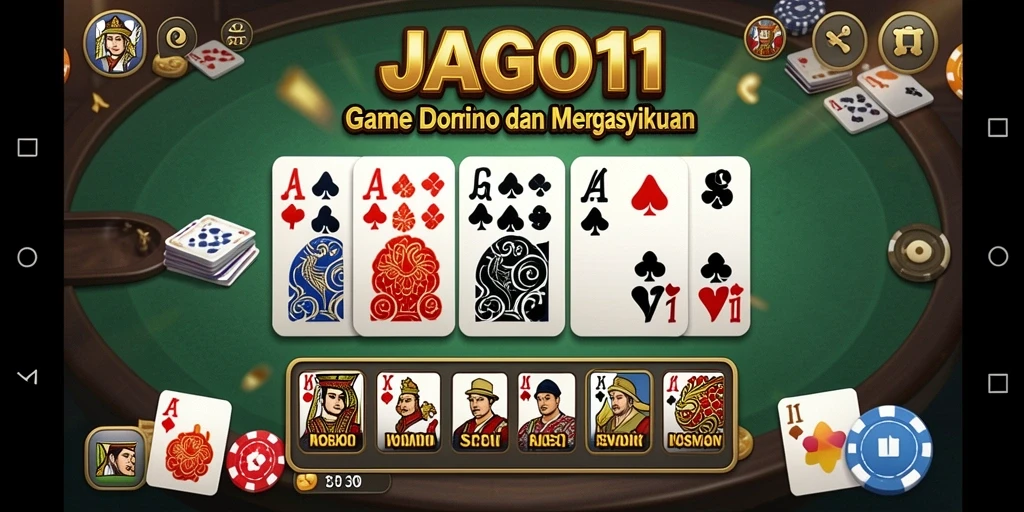 Gameplay seru JAGO11 yang menampilkan pertandingan Domino.