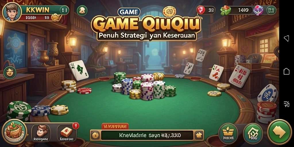 Screenshot gameplay QiuQiu yang menarik dan dinamis.