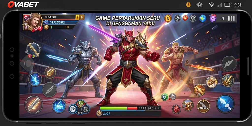 Gameplay OVABET menampilkan pertarungan seru dengan karakter yang beragam.