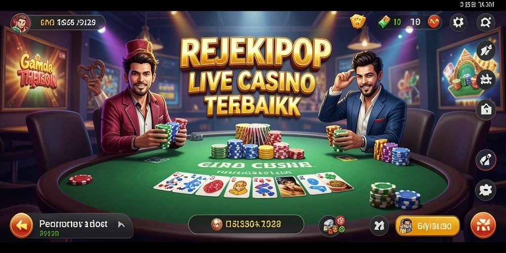 Tampilan gameplay Live Casino yang menarik dan interaktif di REJEKIPOP.