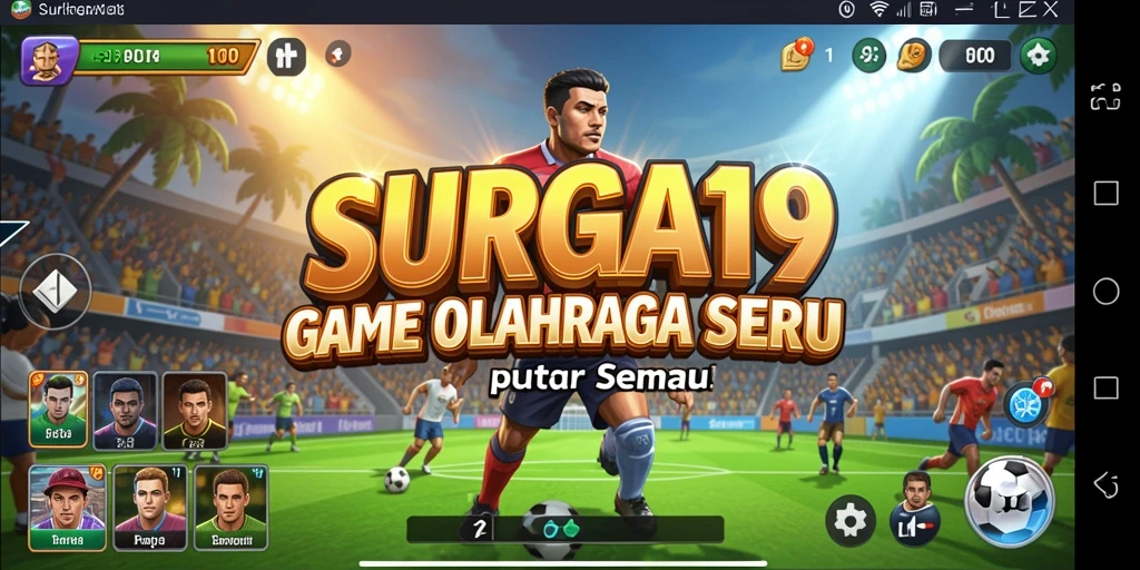 Tangkapan layar SURGA19 menampilkan gameplay seru dari berbagai cabang olahraga.