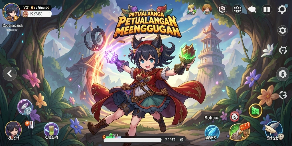 Gameplay seru dengan grafis Anime yang memukau.