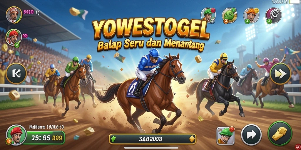 Tampilan gameplay Racing YOWESTOGEL yang mendebarkan.