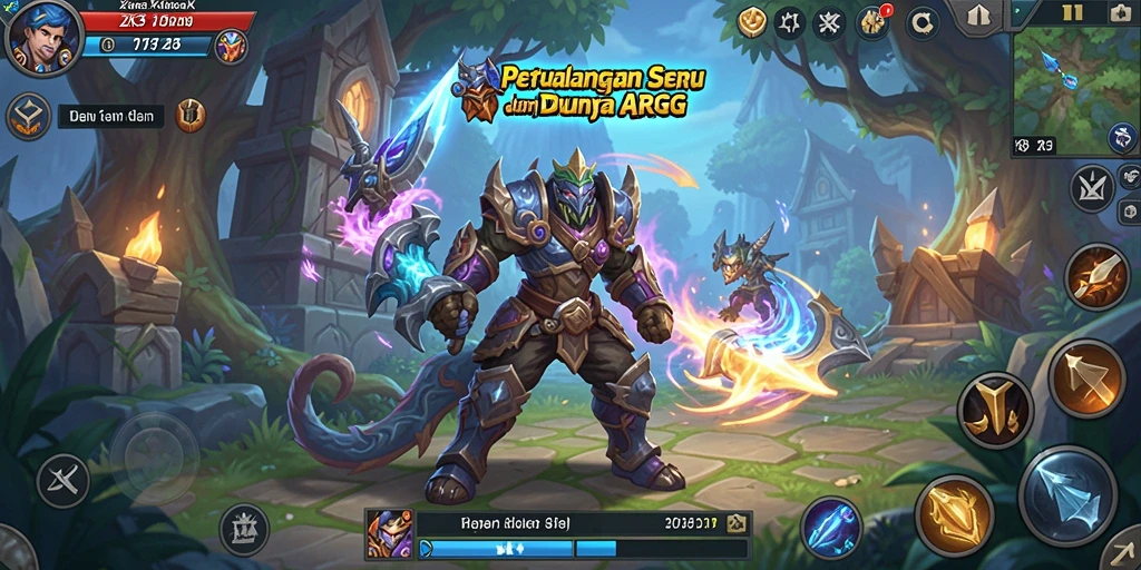 Screenshot ZK3 yang menunjukkan aksi seru dalam permainan ARPG.